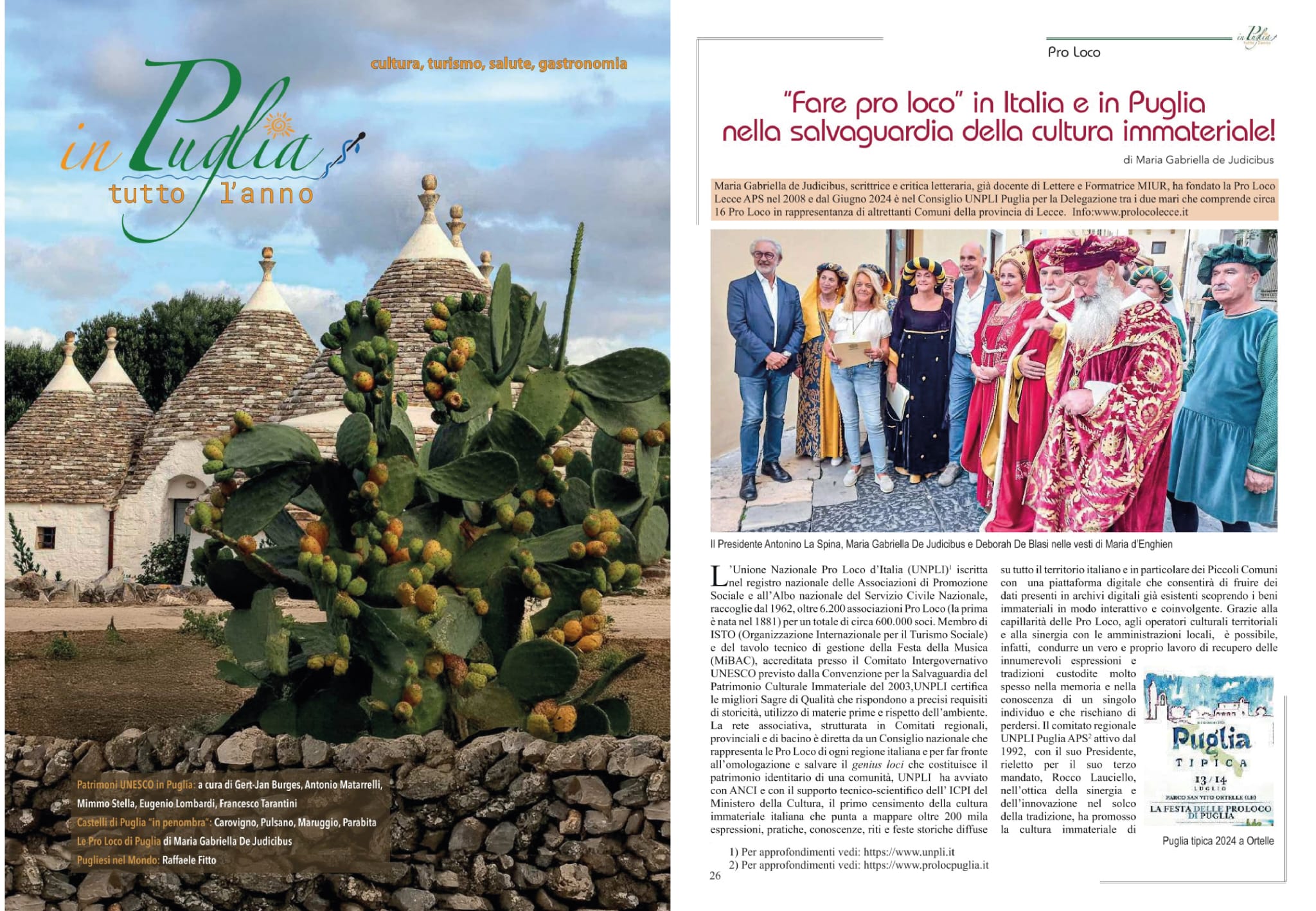 Pro Loco Lecce APS  promuove il territorio, nel Salento e  … “In Puglia tutto l’anno!”