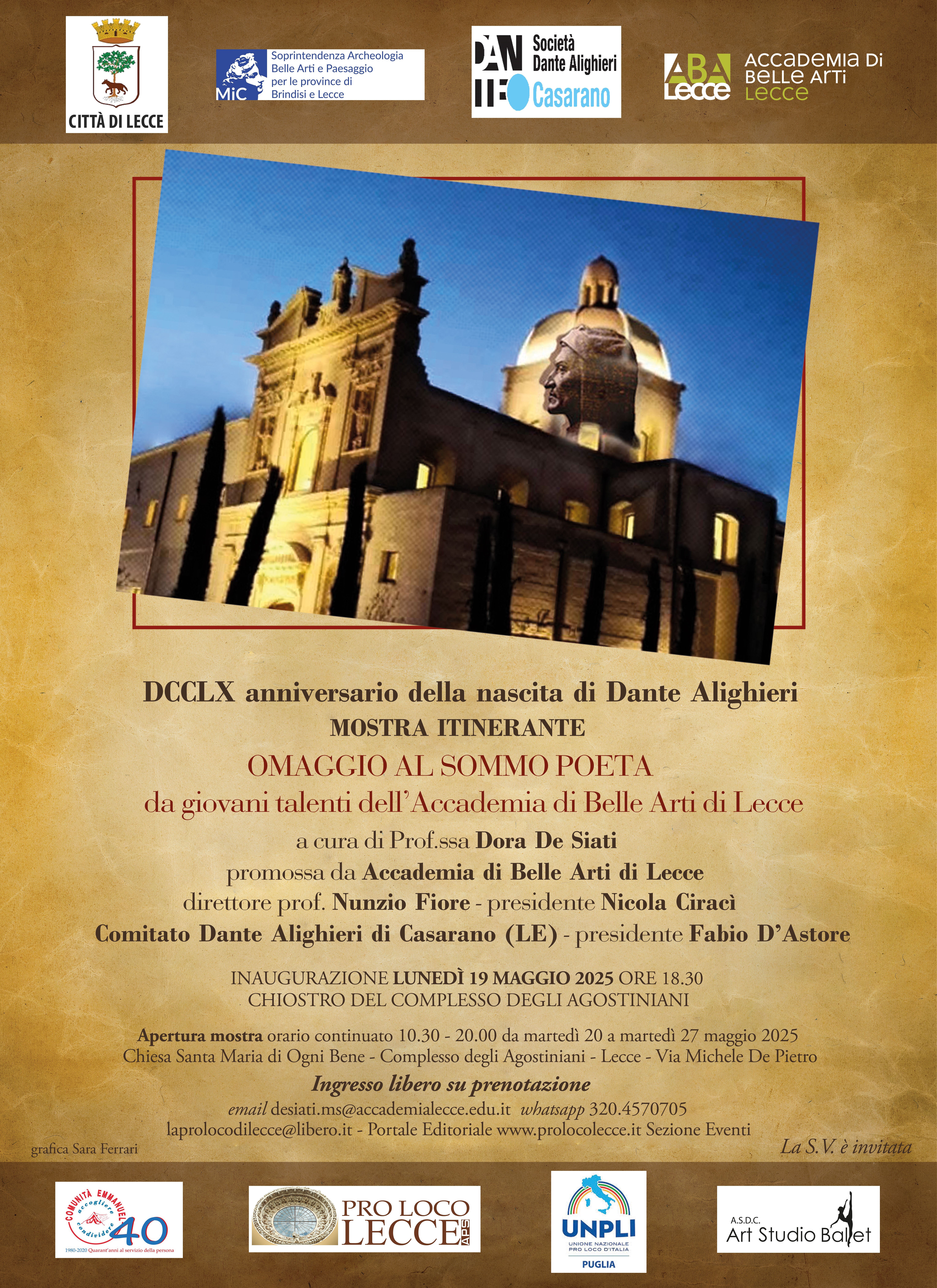 DCCLX anniversario della nascita di Dante Alighieri: Omaggio al Sommo Poeta