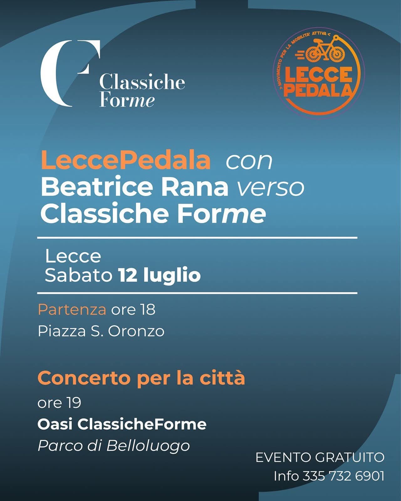 LECCEPEDALA con Beatrice Rana verso CLASSICHE FORME! Sabato 12 Luglio 2025