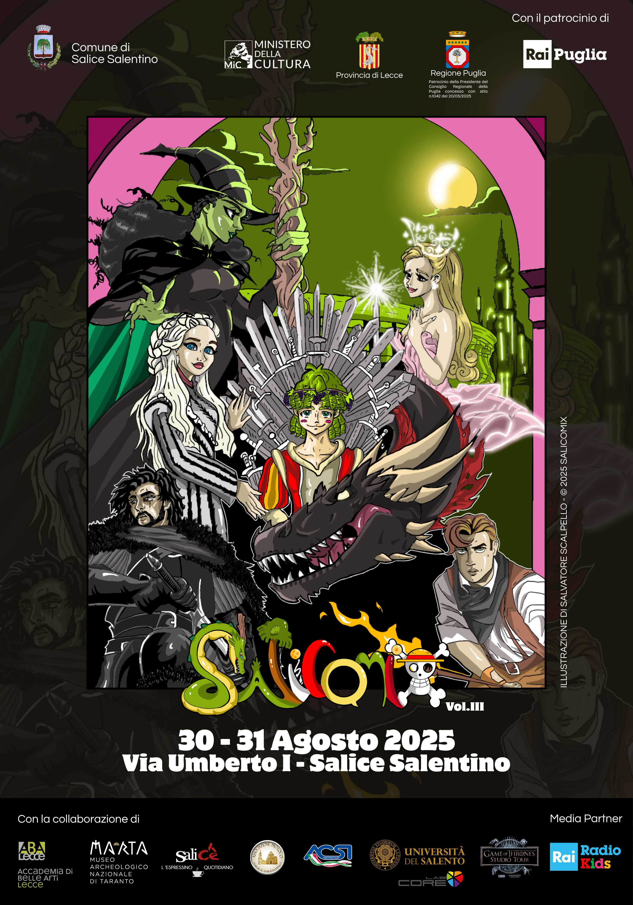 Salicomix – Capitolo III 30 e 31 Agosto 2025 a Salice Salentino