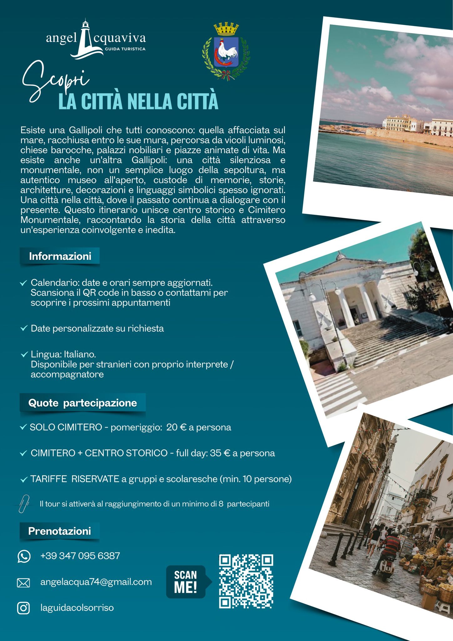 «La città nella città. Tra vicoli di luce e viali di memoria» Gallipoli 13 Luglio 2026