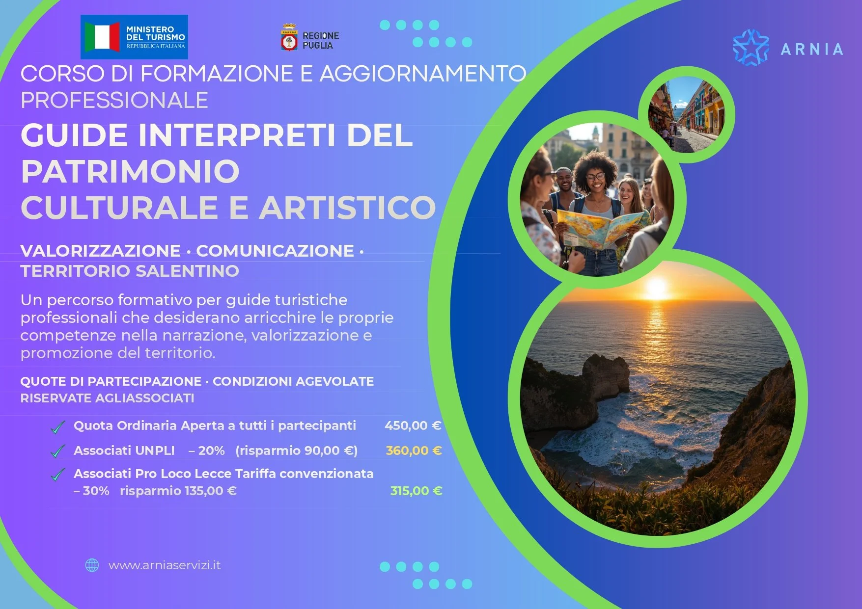 Iscriviti subito! Corso di aggiornamento guide turistiche professionali -Sconti Pro Loco!