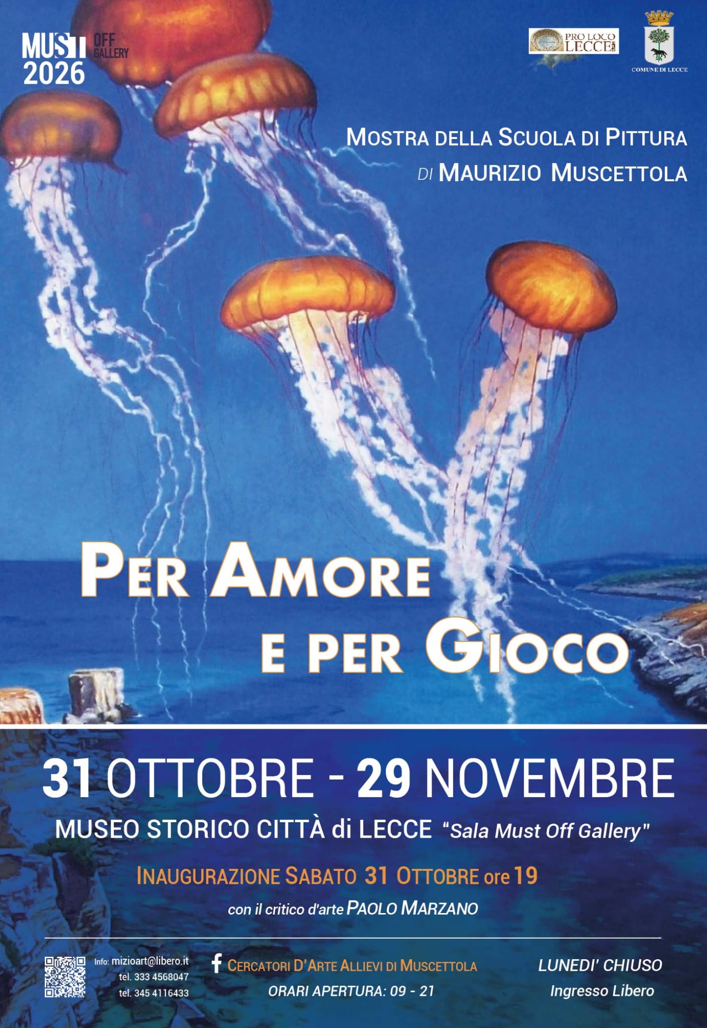 “PER AMORE E PER GIOCO” – 31 Ottobre- 29 Novembre 2026 MUST LECCE